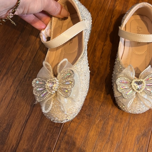 Crystal pearl little girls, ballet shoes - Picture 3 of 8